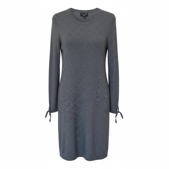 Banana Republic Filpucci Italian Yarn Sweater Dress in Charcoal Gray Women's XL - Picture 4 of 14